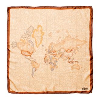 Alviero Martini 1A Classe Silky Scarves, female, Brown, Size: ONE SIZE Silk Womens Pashmina Autumn/Winter Collection