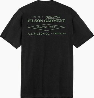Filson Mens Filson Outfitter Diamond Graphic T-Shirt - Black - Size: 40