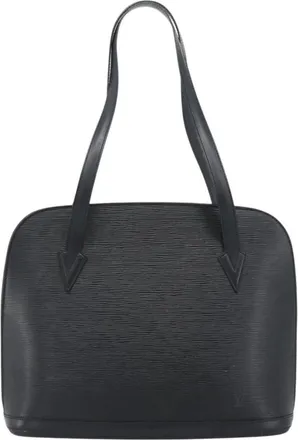 Louis Vuitton Lussac Epi Leather Black Leather Handbag (Pre-Owned)