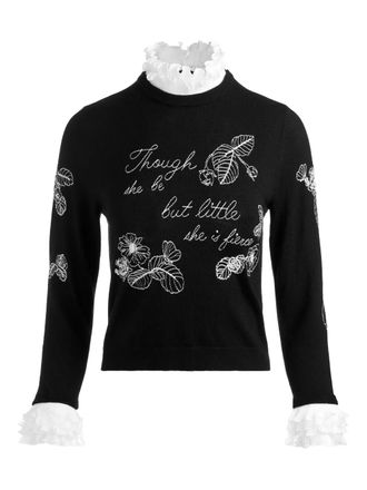 Alice & Olivia Carolann sweater - women - Wool/Elastane - S - Black