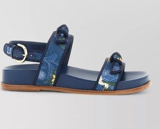 Alexandre Birman leather grosgrain raffia sport sandals