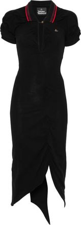Vivienne Westwood Pulling ruffled midi dress - women - Cotton - S - Black