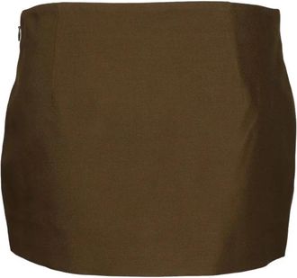 Khaite Jett Rok - Dames - Korte rokken - Groen - XS - Wol - Rokken