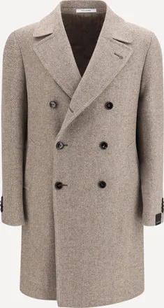 Tagliatore Chevron Coat Male 52