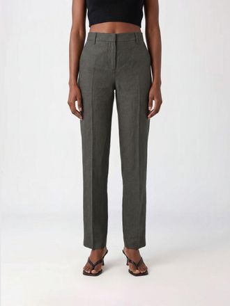 Pantaloni Torino Pantaloni chino skinny in misto lino e cotone a vita media