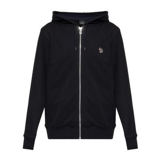 Paul Smith Hoodies & sweatvesten, Heren, Zwart, 2Xl, Katoen, Zebra Logo Zip Through Hoodie
