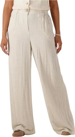 Y.A.S Y.a.s, Broeken, Dames, Beige, XL, Elegante Zomerbroek