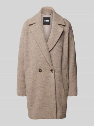 HUGO BOSS Wollmantel mit Reverskragen Modell CALODINO2 in Hellgrau, Gr&ouml;&szlig;e 44