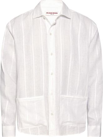 Orlebar Brown Barkley shirt - men - Linen/Flax - M - White