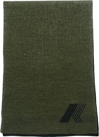 K-Way Essenti&euml;le Wol Heren Sjaal Etienne - unisex - Wintersjaals - Groen - ONE Size - Wol - Accessoires