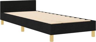 vidaXL Bed Frame with Headboard Black 80 x 200 cm Fabric Vidaxl