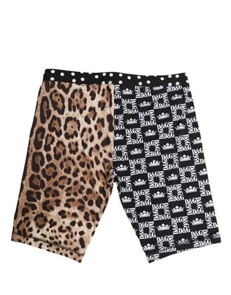 Dolce & Gabbana Mens Multicolor Patterned Cycling Bike Shorts Underwear Elastane Nylon