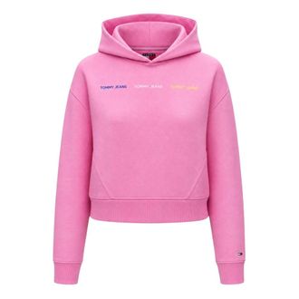 Tommy Jeans Dw 0Dw 22906 - Dames - Hoodies - Roze - M - Katoen - Hoodies & sweatvesten