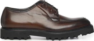 Giuliano Galiano Schoenen, Heren, Bruin, 43 EU, Bruin leren veterschoenen