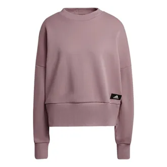 adidas (WMNS) adidas W Fi 3s Crew Stripe Sports Round Neck Pullover Long Sleeves Purple Pink Hoodie HD8998