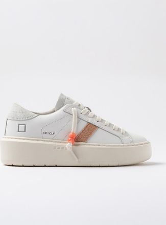 D.A.T.E. hill low platform calf white-cooper