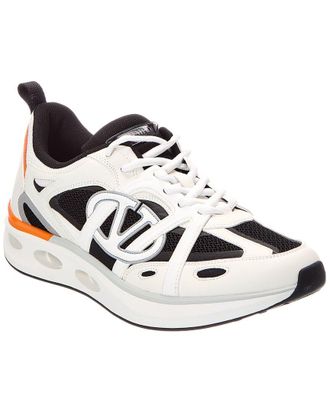 Valentino Leather-Trim Sneaker