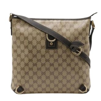 Gucci Pre-owned Cross Body Bags, female, Beige, Size: ONE SIZE Pre-owned GG Crystal Shoulder Bag