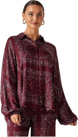 Amaya Amsterdam Dames, Blouses & Shirts, Rood, Maat: XL Viscose