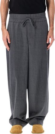 Ami Relaxed-Fit Grey Wool Jogging Pants