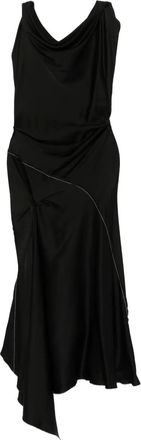 Victoria Beckham Abito asimmetrico con scollo drappeggiato - Nero
