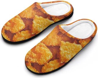Generic Chicken Nuggets Cotton Slippers for Women Indoor Outdoor Slipper Slip-On Memory Foam Home Shoes