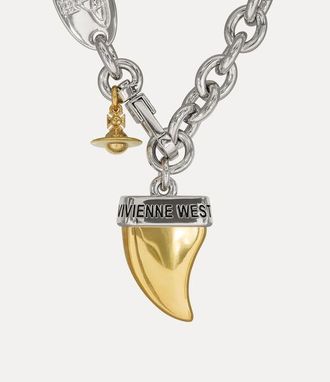 Vivienne Westwood Man. Shark Tooth Necklace Platinum-gold-black-patina Platinum-gold-black-patina Men