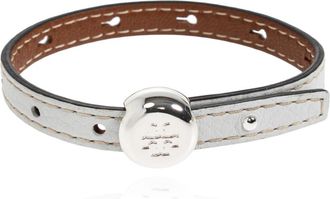 Tory Burch Icon Leren Armband - Dames - Armbanden - Blauw - ONE Size - Leer - Accessoires