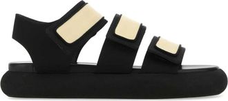 Neous Tweekleurige stof en lederen octans sandalen - Dames - Sandalen - Veelkleurig - 37 EU - Leer - Schoenen