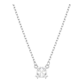 Swarovski Ketting Vrouwen Stilla Attract Hanger Wit Rhodium 5701903 - Dames - Kettingen - Grijs - ONE Size - Accessoires