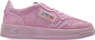 Autry suede crustal-embellished sneakers - Pink