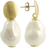 Lott. Gioielli Resin Irregular Stone Earrings in Pearl White at Nordstrom, Size Small