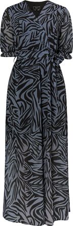 Faina Maxi-jurk met zebraprint Dames grijs/zwart