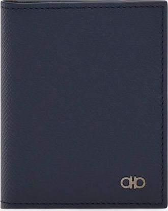 Ferragamo Men Gancini credit card holder Blue