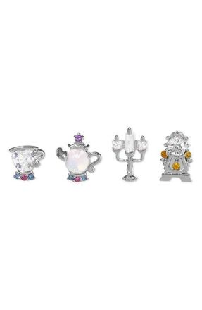 Girls Crew Disney Be Our Guest Stud Earrings Set in Silver at Nordstrom