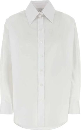 Alexander McQueen Witte Poplin Overhemd Klassieke Stijl - Dames - Overhemden - Wit - S - Overhemden