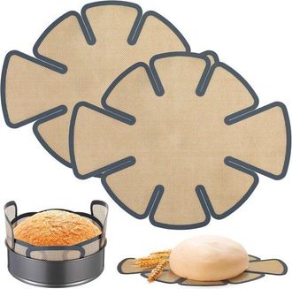 OEM Forros Para Moldes De Pan, Forros Para Moldes De Pan, 46 X 37 Cm, Reutilizables, Aptos Para Moldes Redondos De 24 X 12,5 Cm, Gris