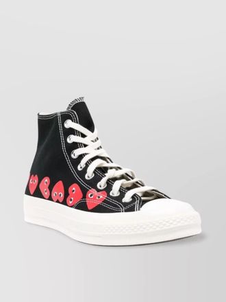 Comme Des Gar&ccedil;ons high top heart motif sneakers