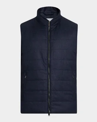 Eton Men & apos;s Wool Padded Full-Zip Vest