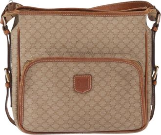 Celine Vintage Macadam Canvas Beige Canvas Backpack Bag (Pre-Owned)