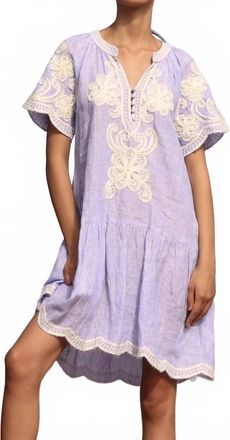 ROSE & ROSE Amaranta Stripe Dress In Blue & White
