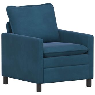 vidaXL Sof&aacute; Azul 76 X 81 X 87,5 Cm Terciopelo Vidaxl