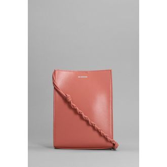 Jil Sander Dark Rose Leather Small Tangle Crossbody Bag