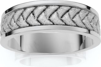 Pompeii3 6mm Mens 14k Gold or Platinum Wedding Band