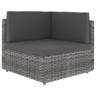 vidaXL Vidaxl - Sof&aacute; Seccional De Esquina De Rat&aacute;n Sint&eacute;tico Gris