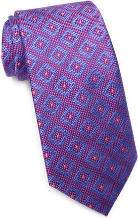 Ted Baker Consort Diamond Print Silk Blend Tie in Fuschia at Nordstrom Rack