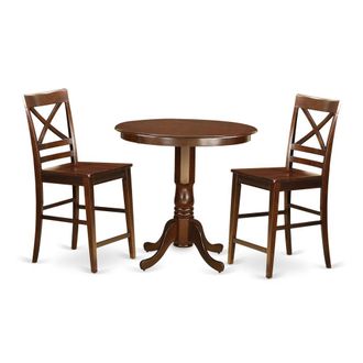 East West Furniture 3 Pc Dining counter height set - high Table and 2 Dining Chairs