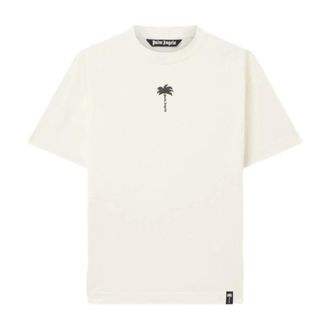Palm Angels Camiseta Regular Palm Tree Statement - Tops - Hombre - Blanco - L