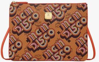 MCM Aren Crossbody Pouch in Disco Visetos in Cognac at Nordstrom