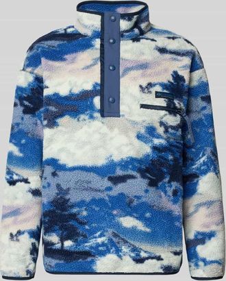 Columbia Regular Fit Pullover mit Logo-Patch in Marine, Gr&ouml;&szlig;e XXL